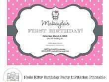 34 Free Birthday Invitation Card Template Hello Kitty in Word for Birthday Invitation Card Template Hello Kitty