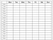 34 Free Blank Weekly Class Schedule Template Photo with Blank Weekly Class Schedule Template