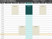 34 Free Class Schedule Template For Excel With Stunning Design for Class Schedule Template For Excel