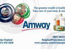 Amway Name Card Template