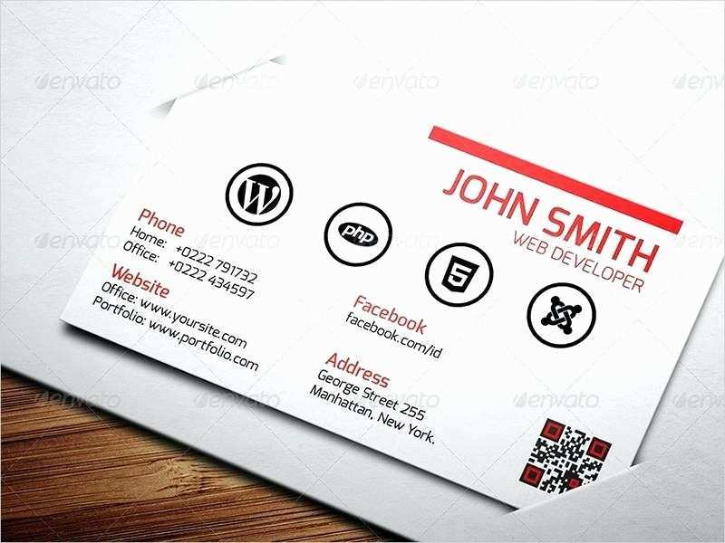 Business Card Template With Facebook And Instagram Logo Cards Design
