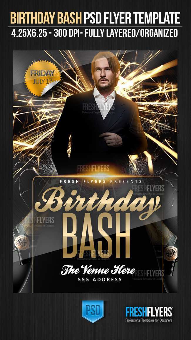 34 Free Printable Free Birthday Bash Flyer Templates Psd File With