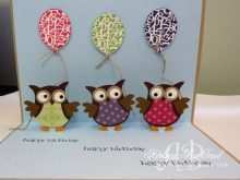 Owl Birthday Card Template