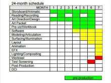 Production Schedule For An Event Template