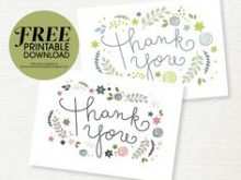 34 How To Create Thank You Card Template Printable For Free Formating by Thank You Card Template Printable For Free