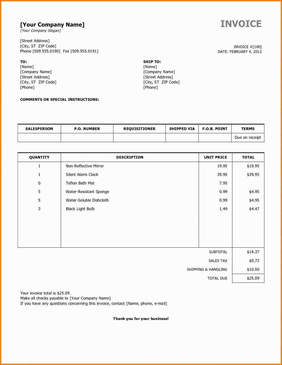 34 Online Personal Invoice Template Excel For Free by Personal Invoice ...