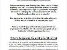 34 Printable Birthday Party Agenda Template Maker with Birthday Party Agenda Template