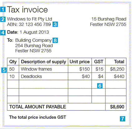 34 Printable Tax Invoice Template Australia No Gst Layouts for Tax Invoice Template Australia No Gst