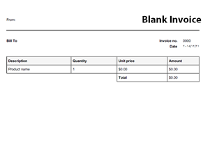 34 The Best Blank Invoice Template for Ms Word by Blank Invoice Template