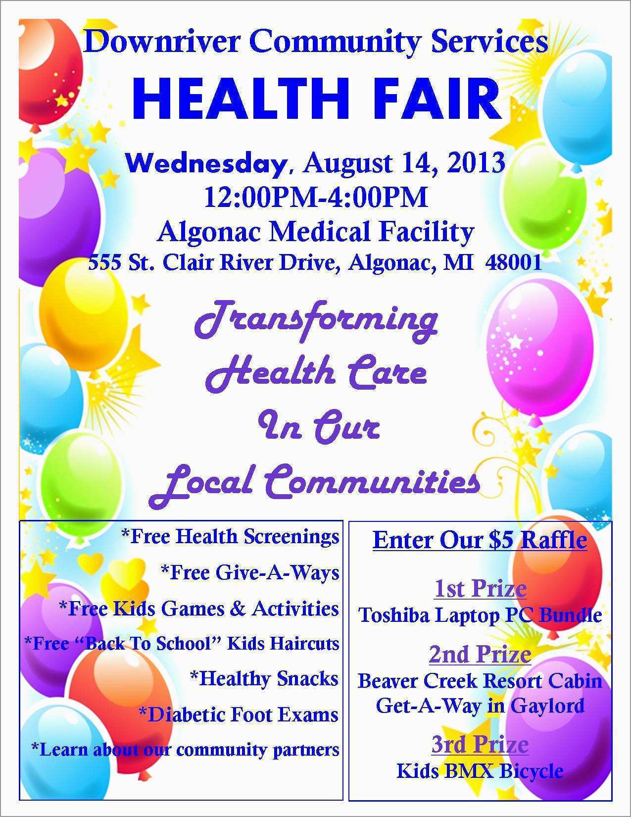 Free Health Fair Flyer Word Template