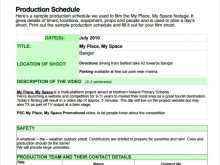 35 Blank Stage Production Schedule Template for Ms Word by Stage Production Schedule Template