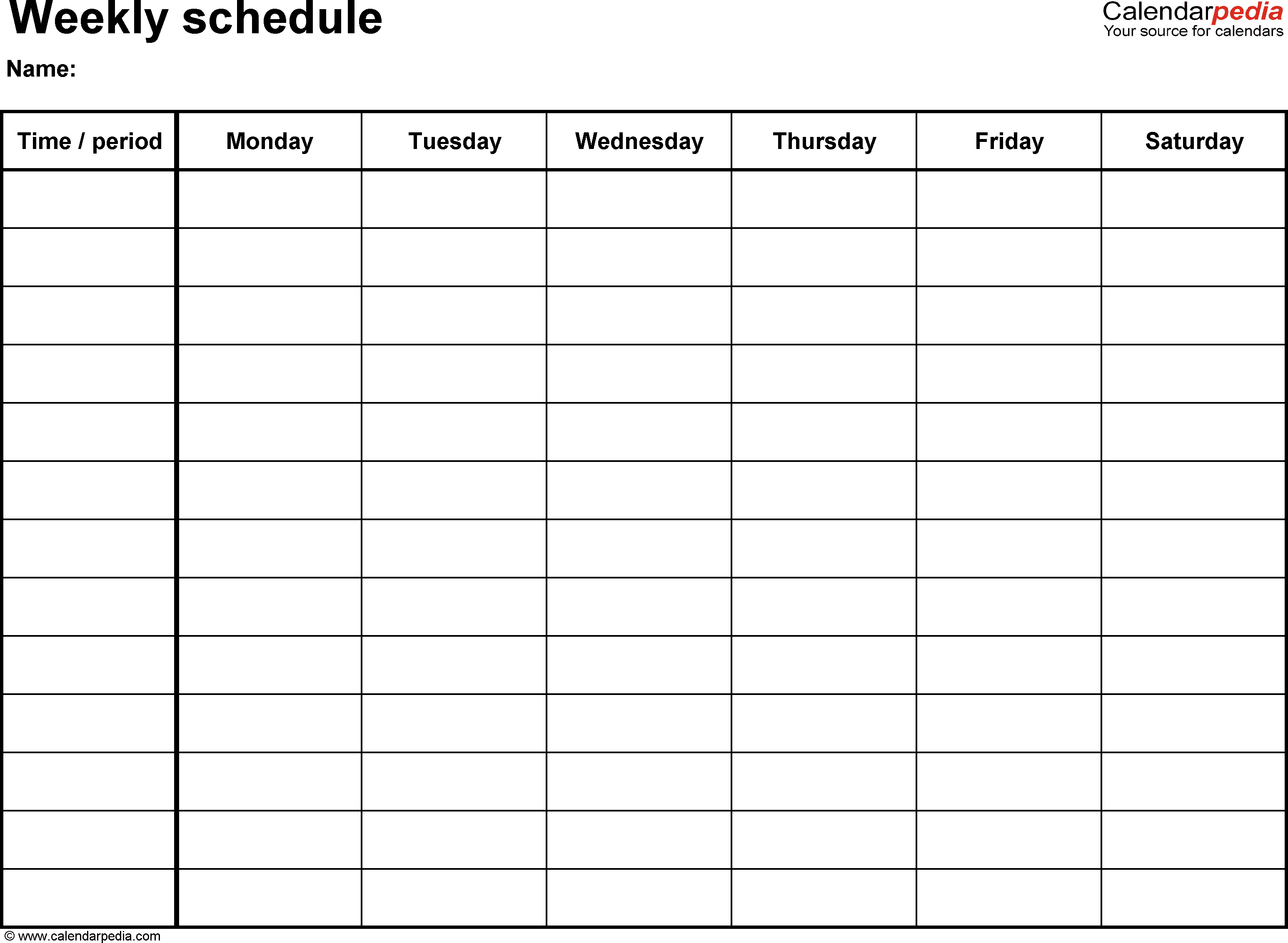 35 Blank Weekly Class Schedule Template Printable Download by Weekly Class Schedule Template Printable