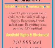 35 Creating Babysitting Flyers Template Maker for Babysitting Flyers Template