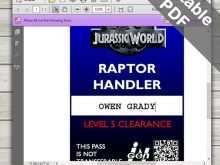 35 Creating Jurassic World Id Card Template Photo for Jurassic World Id Card Template