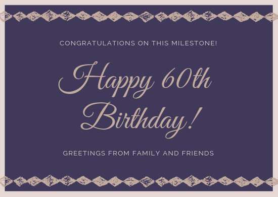 35 Creative 60 Birthday Card Template in Photoshop by 60 Birthday Card Template