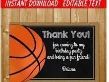 35 Customize Thank You Card Template Basketball in Photoshop with Thank You Card Template Basketball