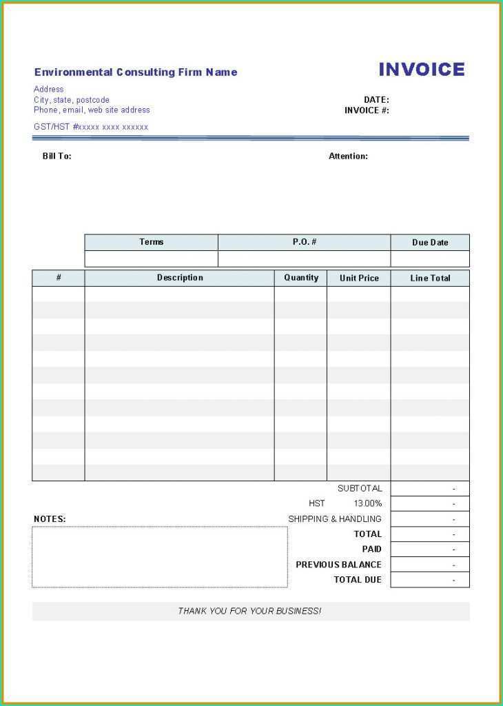 Blank Invoice Template Google Sheets Cards Design Templates