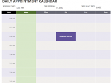 35 Free Daily Calendar Time Template Formating with Daily Calendar Time Template
