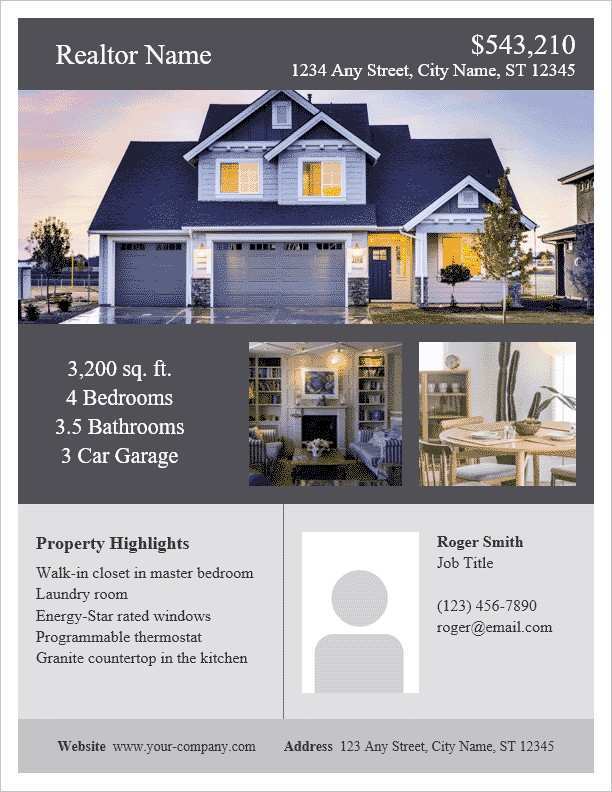35 Free Printable Free Template For Real Estate Flyer PSD File with Free Template For Real Estate Flyer