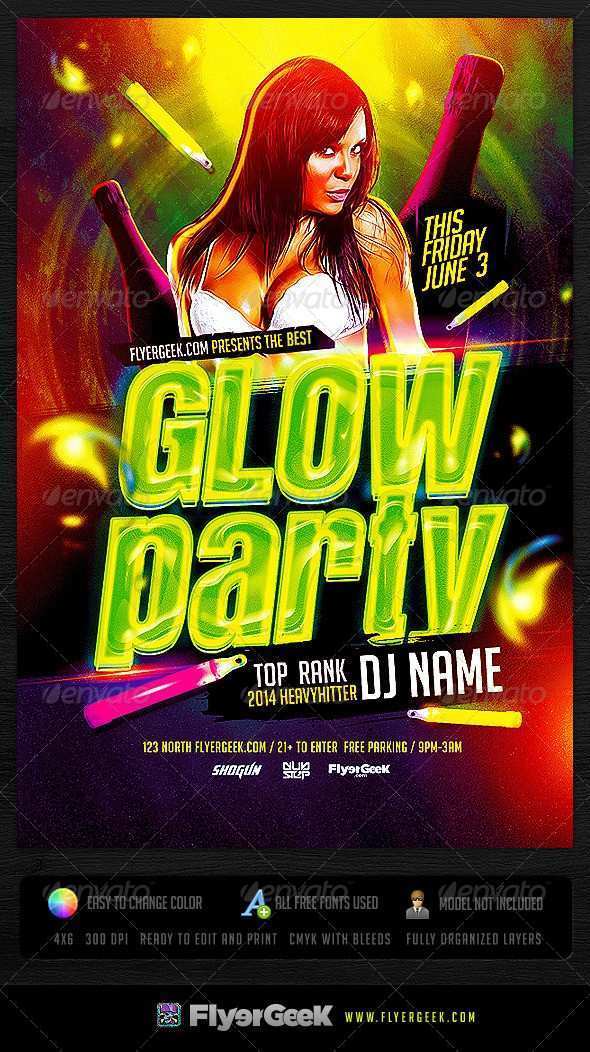 35 Free Printable Glow In The Dark Party Flyer Template Free Maker for Glow In The Dark Party Flyer Template Free