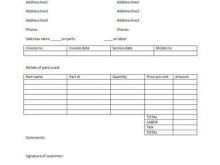 Garage Invoice Template Excel