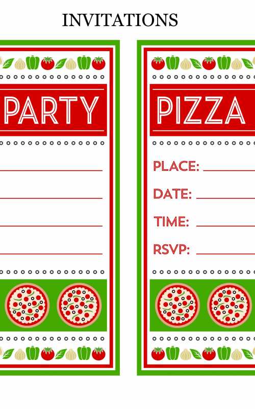 Pizza Party Flyer Template Free