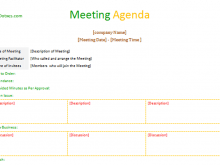 35 Meeting Agenda Table Format for Ms Word by Meeting Agenda Table Format