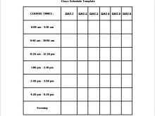 35 Online Class Schedule Template For Excel with Class Schedule Template For Excel