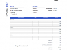 35 Online Construction Company Invoice Template for Construction Company Invoice Template