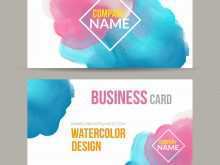 35 Printable Business Card Templates Watercolor in Photoshop with Business Card Templates Watercolor