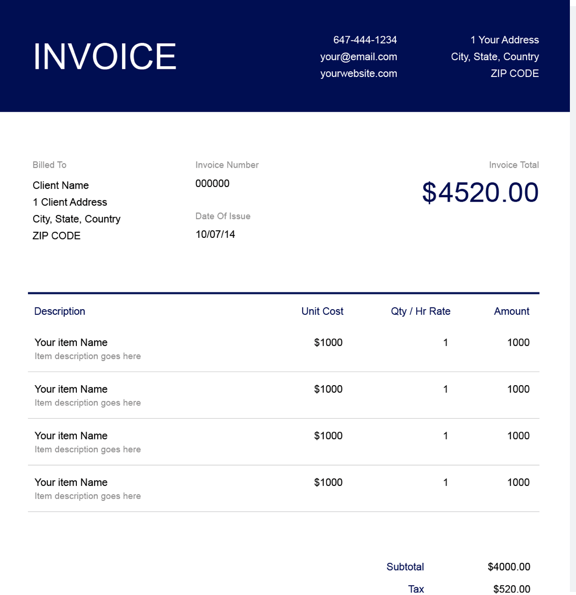 35 Report Notary Invoice Template Free Download by Notary Invoice Template Free