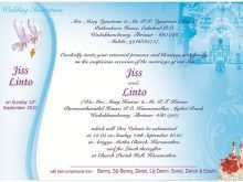 Kerala Christian Wedding Card Templates