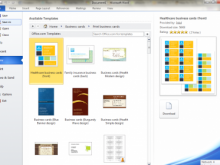 Business Card Format Word 2010