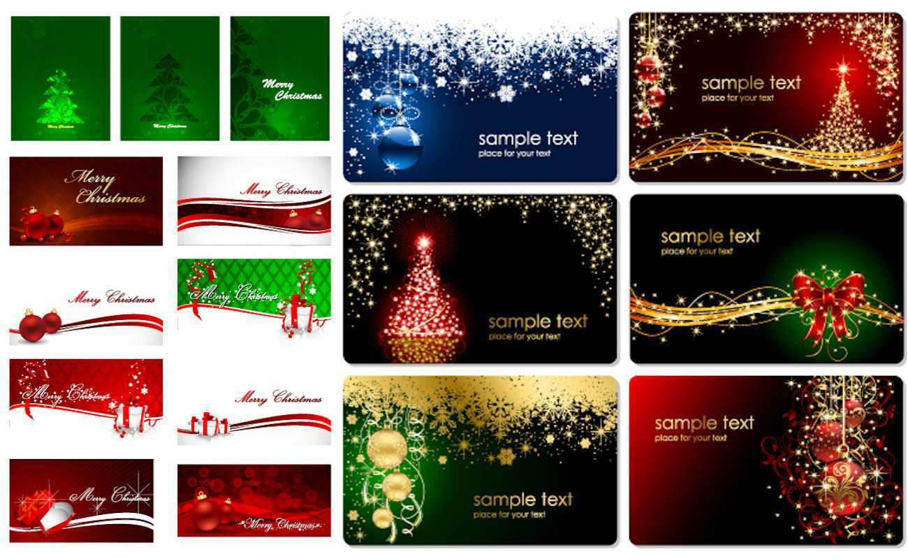 35 Visiting Christmas Card Templates Vector Templates for Christmas Card Templates Vector