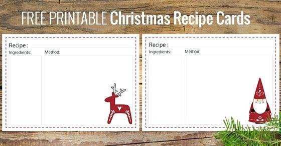 36 Best Christmas Recipe Card Templates With Stunning Design with Christmas Recipe Card Templates