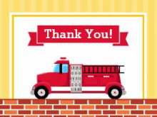 36 Best Fire Truck Thank You Card Template With Stunning Design by Fire Truck Thank You Card Template