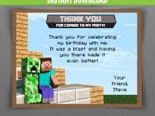 36 Best Minecraft Thank You Card Template Templates for Minecraft Thank You Card Template