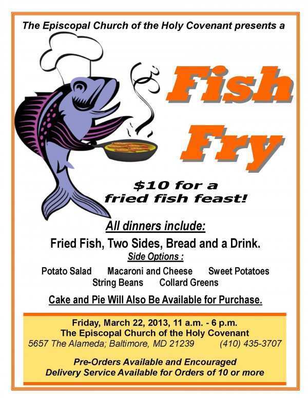 Printable Fish Fry Flyer Template Free Printable Templates