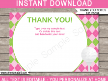 36 Create Golf Thank You Card Template Layouts for Golf Thank You Card Template