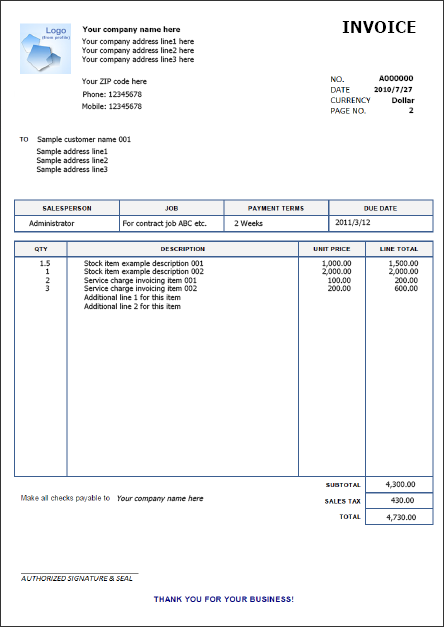 36 Create Tax Invoice Template For Services Formating with Tax Invoice Template For Services