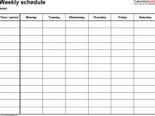 36 Customize Blank Class Schedule Template Formating by Blank Class Schedule Template