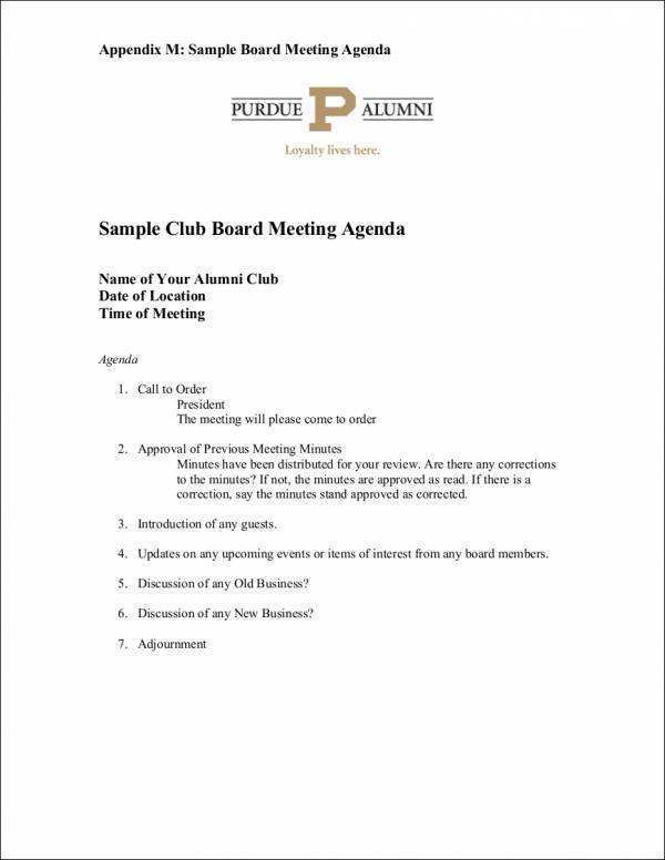 36 Customize Our Free Hoa Meeting Agenda Template In Word With Hoa