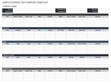 Travel Itinerary Template Timeline