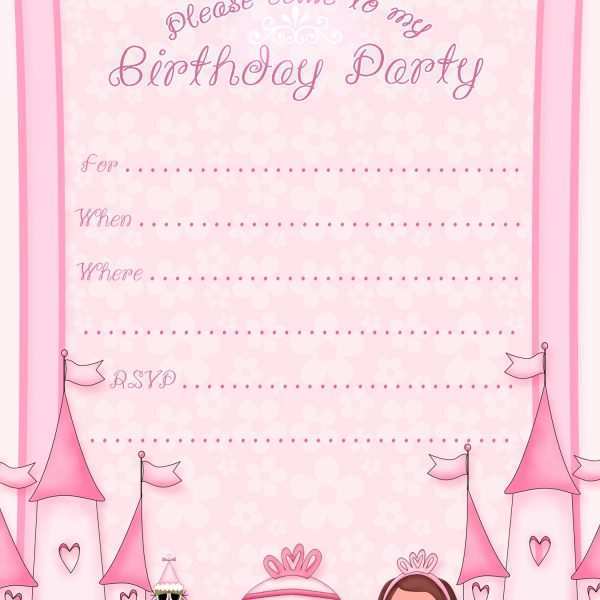 36 Format Birthday Card Template Printable Girl in Word for Birthday ...