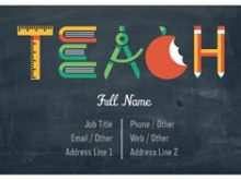 36 Format Business Card Template Teacher with Business Card Template Teacher