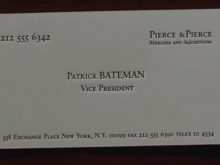 36 Format Patrick Bateman Business Card Template Word Maker by Patrick Bateman Business Card Template Word