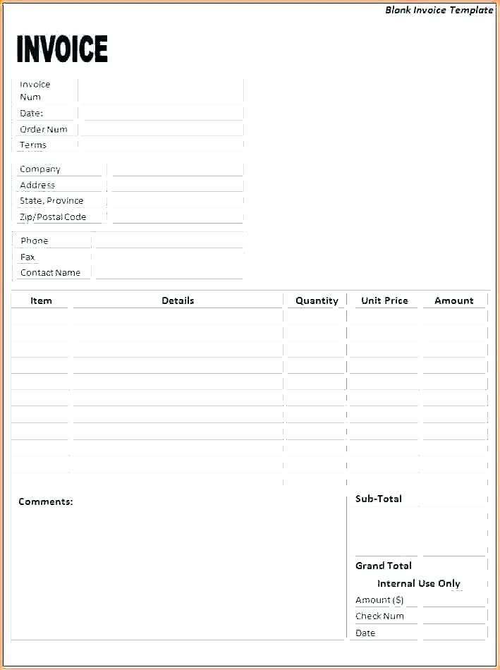 36 Free Printable Blank Invoice Format In Excel PSD File for Blank Invoice Format In Excel