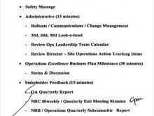 36 Free Printable Operations Meeting Agenda Template by Operations Meeting Agenda Template