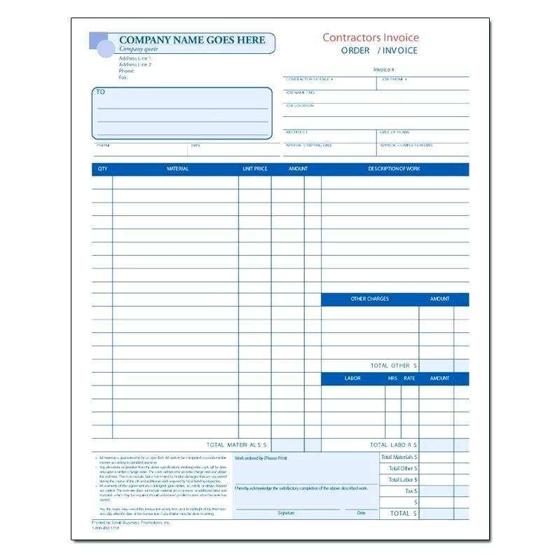 Roofing Contractor Invoice Template Cards Design Templates