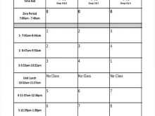 36 How To Create Empty Class Schedule Template by Empty Class Schedule Template